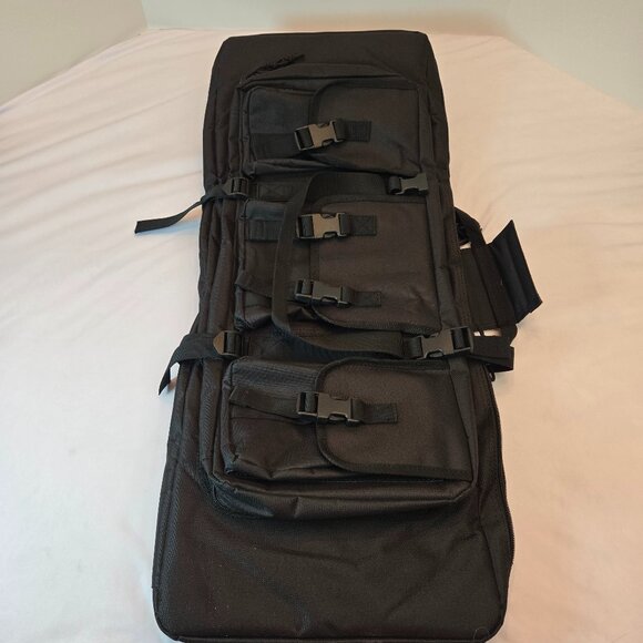 DULCE DOM Soft Double Rifle Bag, Tactical Long Backpack Gun Bag Sz: 32" - Picture 3 of 14